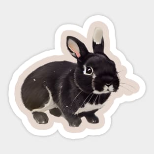 Silver Marten Rabbit with Cutesy Eyes Sticker